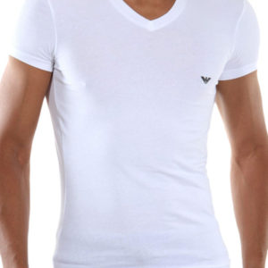 Pánské tričko Emporio Armani 110810 CC729 bílá S Černá