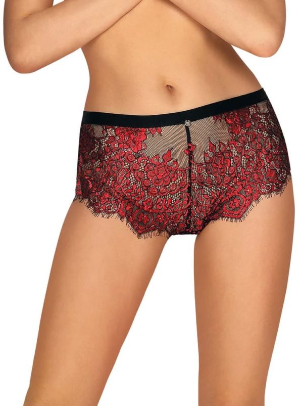 Sexy kalhotky Redessia shorties - Obsessive L/XL Červená