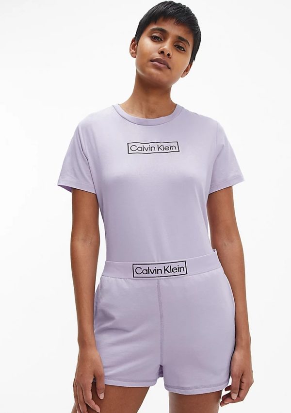 Dámské pyžamo Calvin Klein QS6804 XS Purple