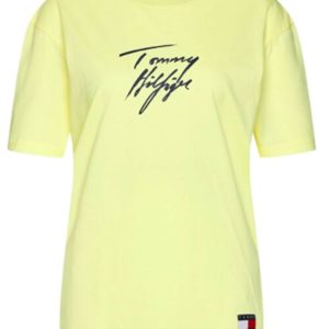 Dámské tričko Tommy Hilfiger UW0UW02262 XL Žlutá