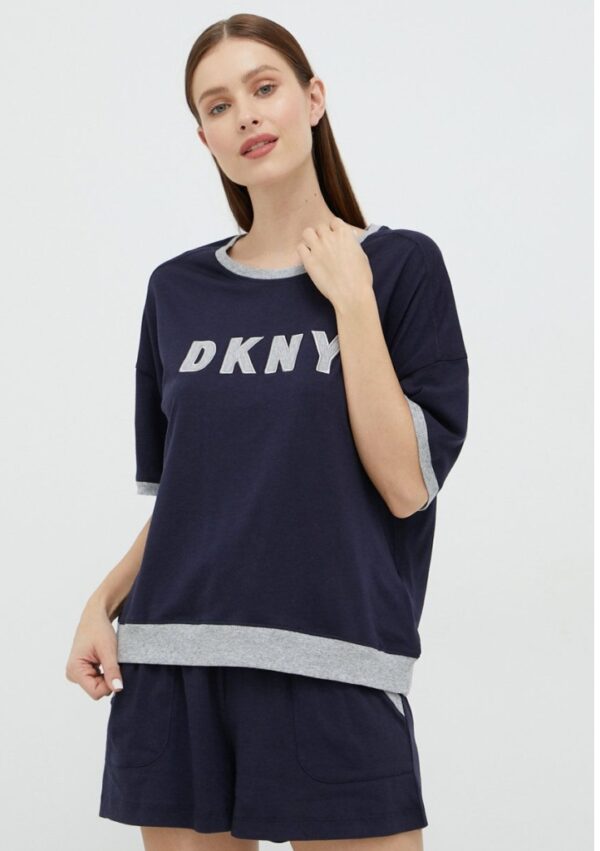 Dámské pyžamo DKNY YI3919259 XL Tm. modrá