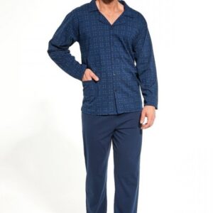Pánské pyžamo Cornette 114/59 3XL Tm. modrá