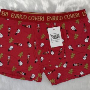 Pánské vánoční boxerky Enrico Coveri EB1238 S/M Červená