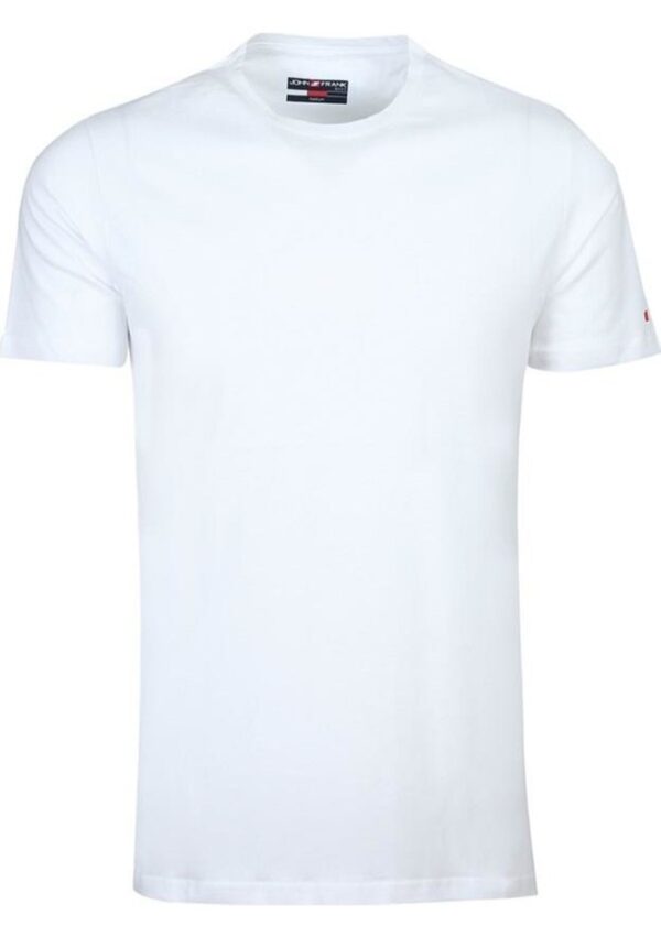 Pánské tričko John Frank JFTBA01 XL Bílá