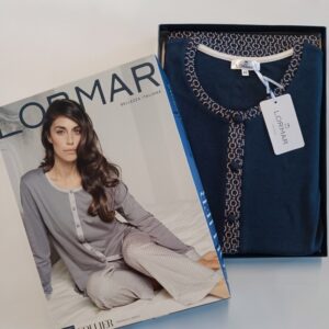Dámské pyžamo Lormar 651541 S Tm. modrá