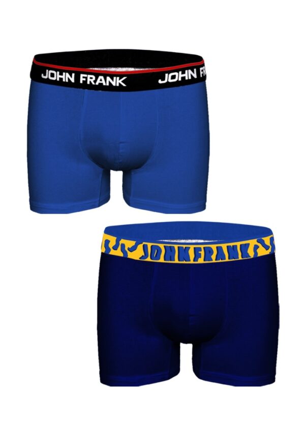 Pánské boxerky John Frank JF2BHYPE04 2 pack M Modrá