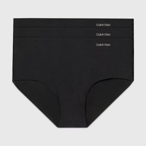 Dámské bezešvé kalhotky Calvin Klein QD3559E UB1 3PACK S Černá
