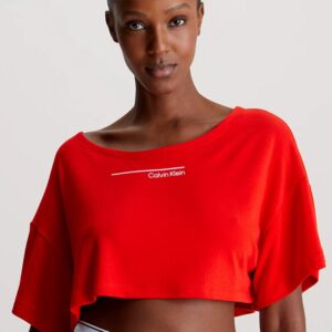 Dámský crop top Calvin Klein KW0KW02478 S Červená