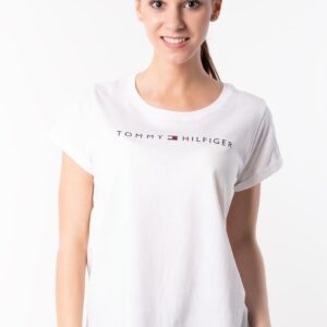 Dámské tričko Tommy Hilfiger UW0UW01618 M Bílá