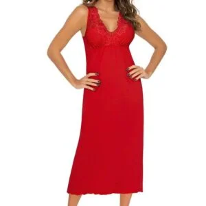 Dámská noční košile Donna Kristina long červená