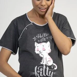 Dámská noční košile mateřská Vienetta Secret Little cat