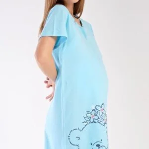 Dámská noční košile mateřská Vienetta Secret Méďa s kytkou