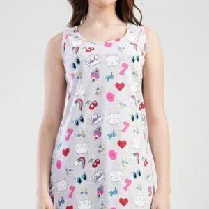 Dámská noční košile na ramínka Vienetta Secret Kitty