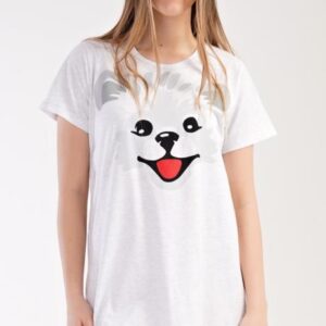 Dámská noční košile s krátkým rukávem Vienetta Secret Štěně