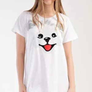 Dámská noční košile s krátkým rukávem Vienetta Secret Štěně