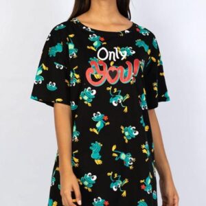 Dámská noční košile s krátkým rukávem Vienetta Secret Žába