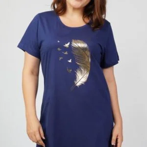 Dámská noční košile s krátkým rukávem vienetta Secret Peříčko