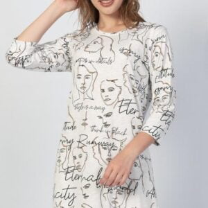 Dámská noční košile s tříčtvrtečním rukávem Vienetta Secret Charm