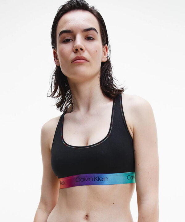 Dámská podprsenka Calvin Klein QF6538E UNLINED BRALETTE černá