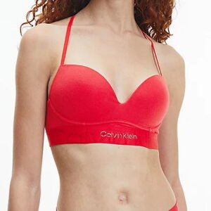 Dámská push-up bezkosticová podprsenka Calvin Klein QF7054E červená