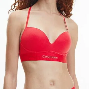 Dámská push-up bezkosticová podprsenka Calvin Klein QF7054E červená