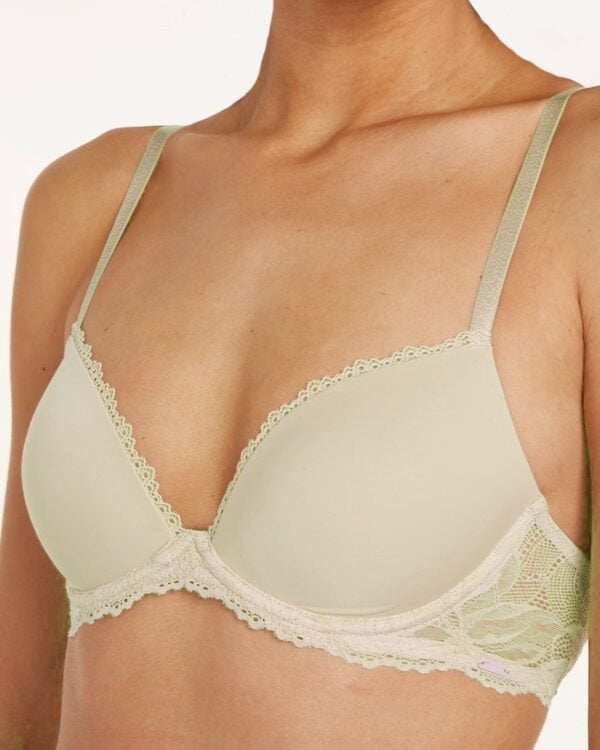 Dámská push-up podprsenka Calvin Klein QF6394E šampáňo