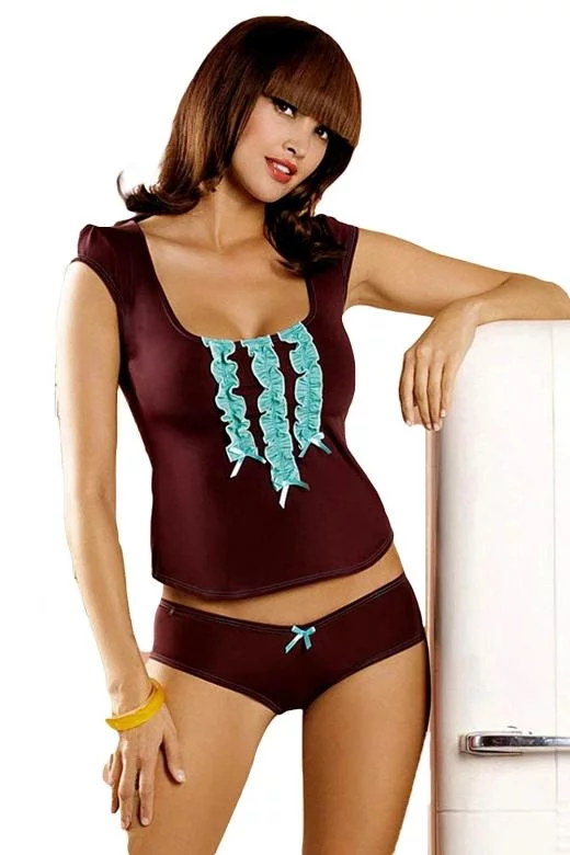 Dámská souprava Obsessive Gossip top shorts