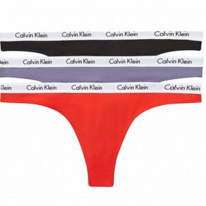 Dámská tanga Calvin Klein QD3587E 1CX 3 KUSY
