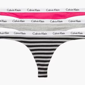 Dámská tanga Calvin Klein QD3587E 658 3 KUSY
