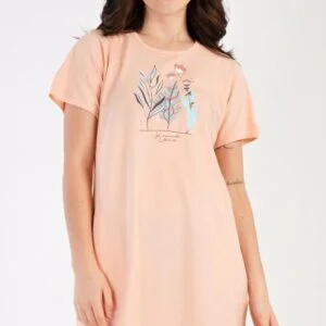 Dámské domácí šaty s krátkým rukávem Vienetta Secret Garden