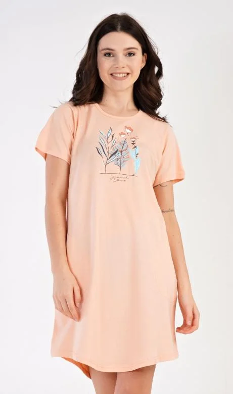 Dámské domácí šaty s krátkým rukávem Vienetta Secret Garden