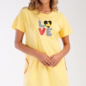 Dámské domácí šaty s krátkým rukávem Vienetta Secret Kačenka