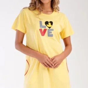 Dámské domácí šaty s krátkým rukávem Vienetta Secret Kačenka