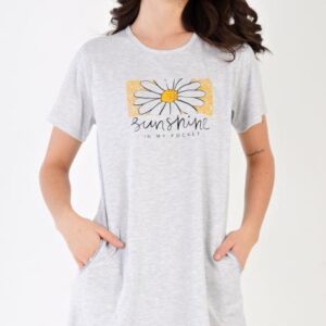 Dámské domácí šaty s krátkým rukávem Vienetta Secret Sunshine