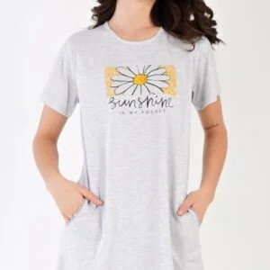 Dámské domácí šaty s krátkým rukávem Vienetta Secret Sunshine