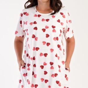 Dámské domácí šaty s krátkým rukávem Vienetta Secret Valentýna