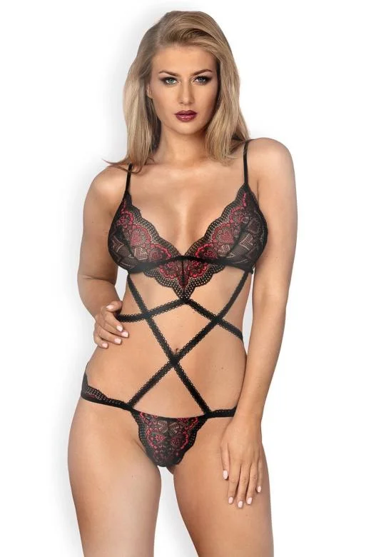 Dámské erotické body Obsessive Megies teddy