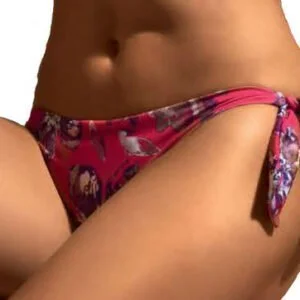 Dámské plavky Lormar SLIP FLORAL LACCI - zavazovací kalhotky