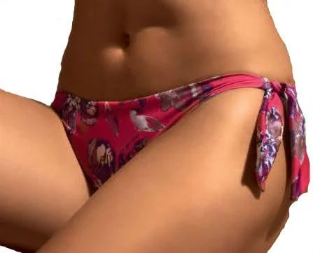 Dámské plavky Lormar SLIP FLORAL LACCI - zavazovací kalhotky