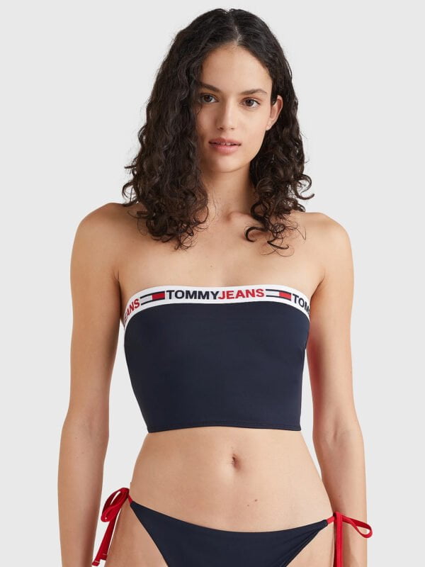 Dámské plavky Tommy Hilfiger UW0UW03707 LONGLINE BANDEAU