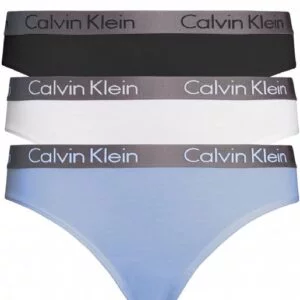 Dámské tanga Calvin Klein QD3560E W4Y 3 KUSY