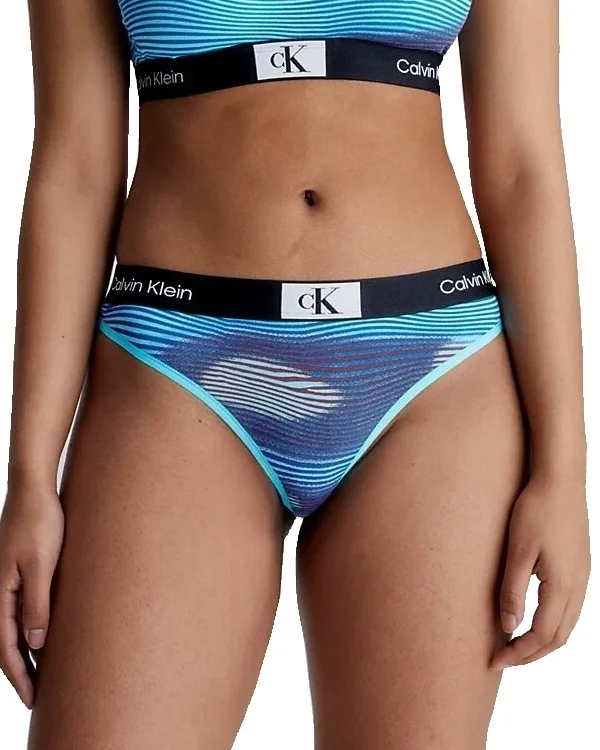 Dámské tanga Calvin Klein QF7221E modré