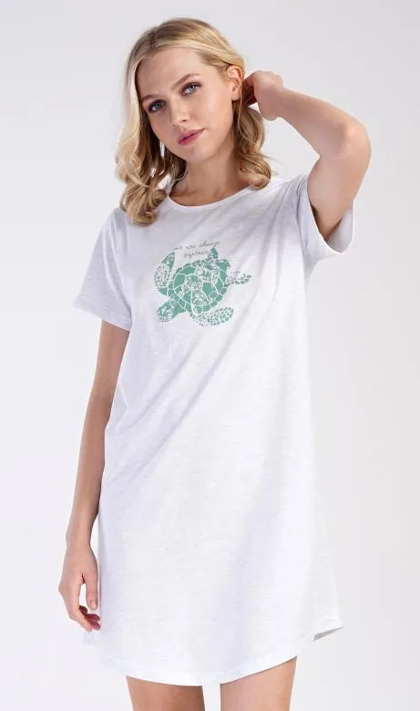 Dámská noční košile s krátkým rukávem Vienetta Secret Želva