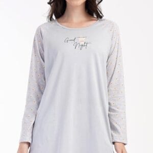 Dámské domácí šaty s dlouhým rukávem Vienetta Secret Good night