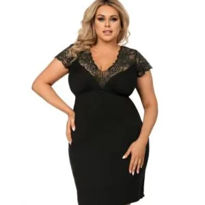 Dámská noční košile Donna Tess černá plus