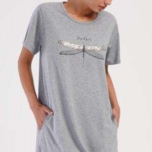 Dámské domácí šaty s krátkým rukávem Vienetta Secret Vážka