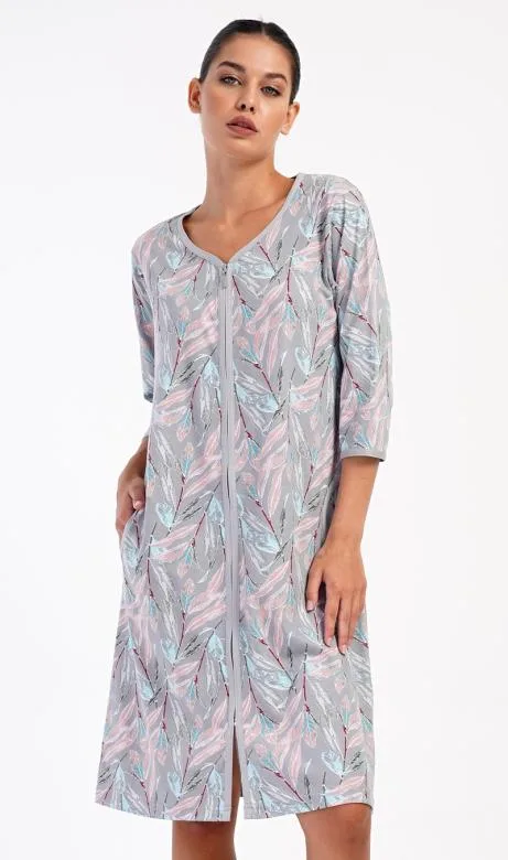 Dámské domácí šaty s tříčtvrtečním rukávem vienetta Secret Kika