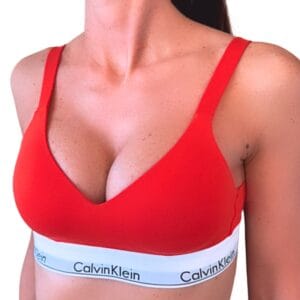 Dámská podprsenka Calvin Klein QF7900 LIFT BRALETTE červená