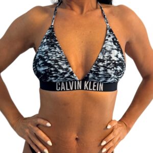 Dámské plavky Calvin Klein KW0KW02854 TRIANGLE vzor