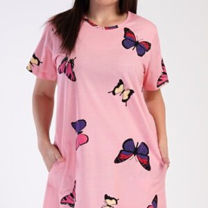 Dámské domácí šaty s krátkým rukávem Vienetta Secret Butterfly